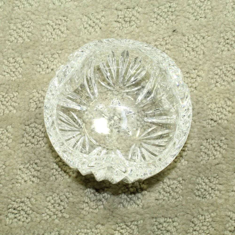 Vintage Mikasa Pierpoint Crystal 3 Point Votive Candle Holder 3.5